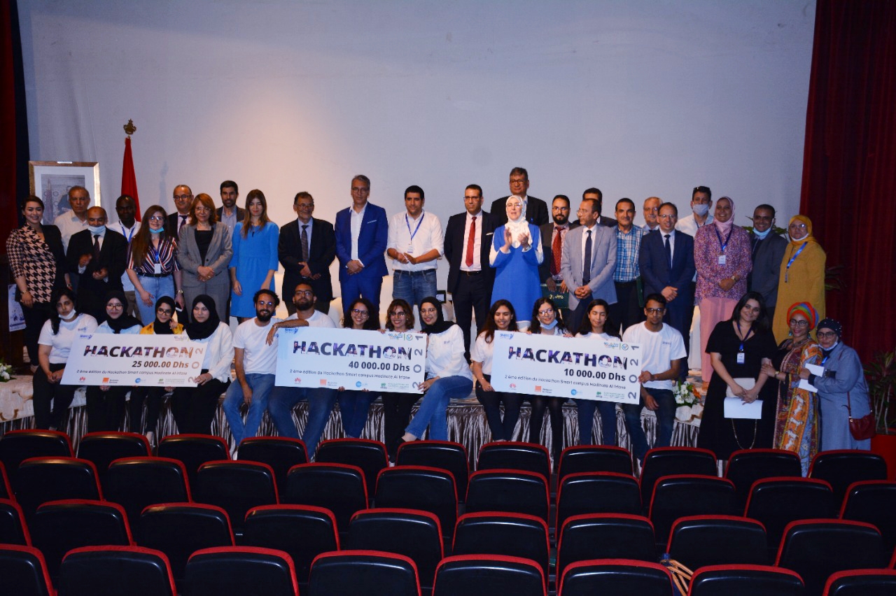 l'Equipe de l'INSEA gagnante à la deuxième édition du Hackathon Smart Madinate Al Irfane (2021)